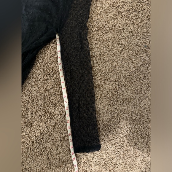 🖤 Black Swing Minidress with Sheer Dot Overlay - Picture 7 of 9